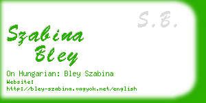 szabina bley business card